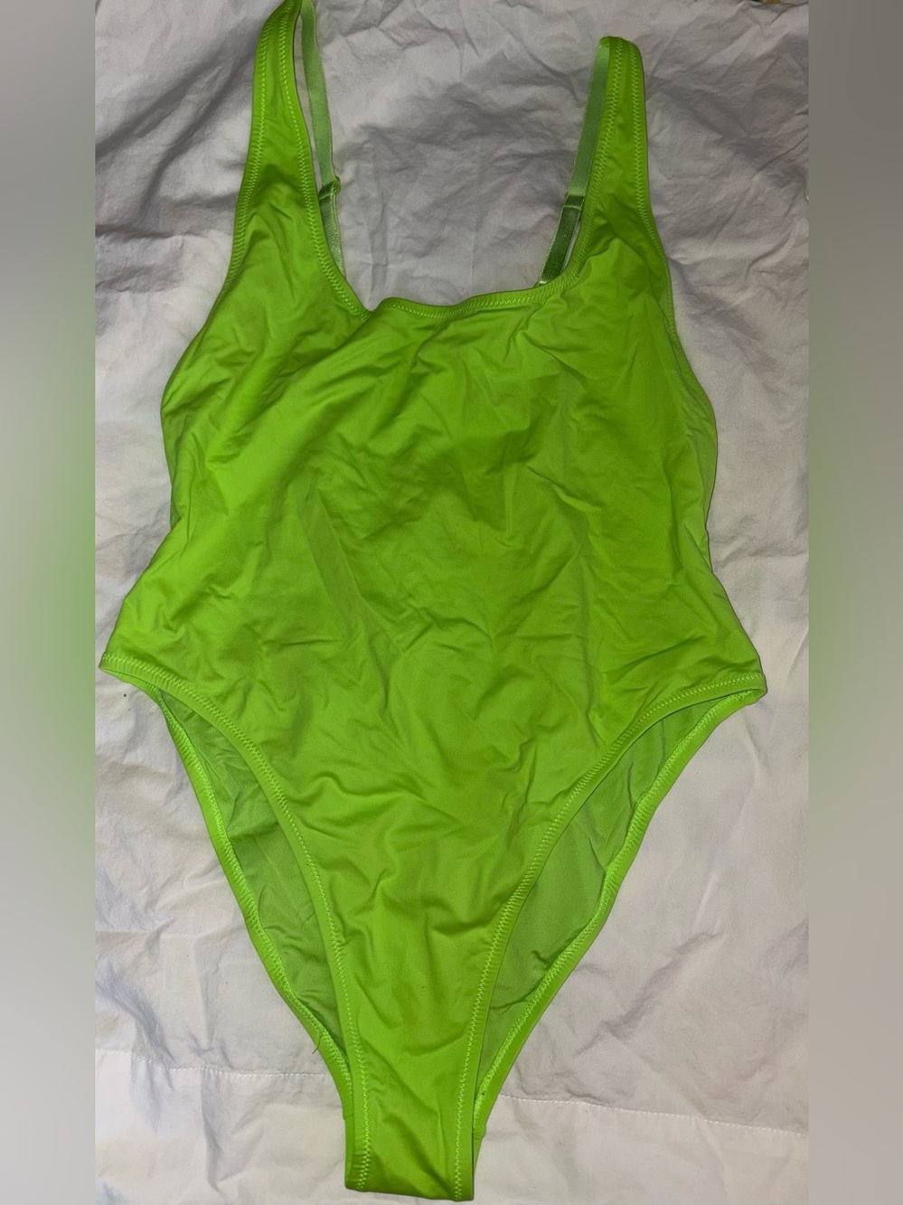 SKIMS Neon Green Women’s Scoop Neck One-Piece Swimsuit XL - Picture 6 of 8